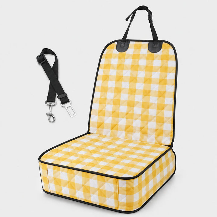 Front Seat Pet Car Seat Cover with Seat Belt Tether | Passenger Seat Protector