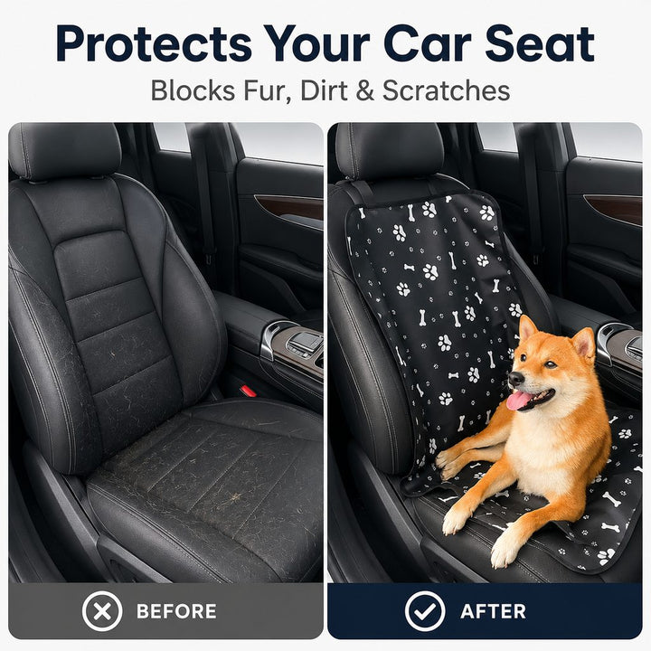 Front Seat Pet Car Cover for Dogs | Waterproof Seat Protector for Mud, Fur & Scratches