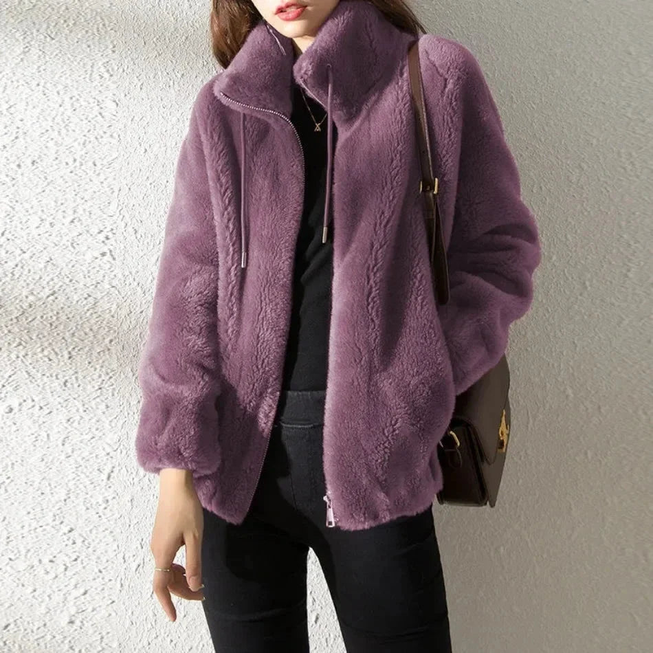 Women's Zip-Through Fleece-Lined Jacket for Cold Weather, image 8
