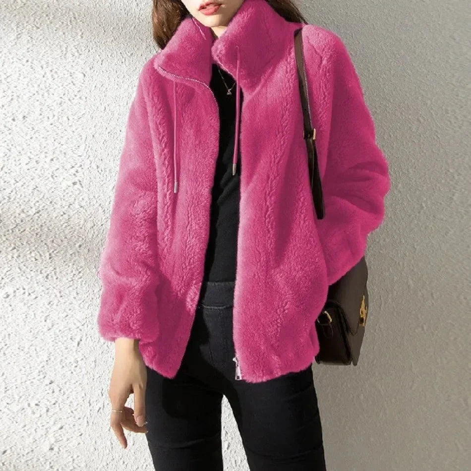Women's Zip-Through Fleece-Lined Jacket for Cold Weather, image 9