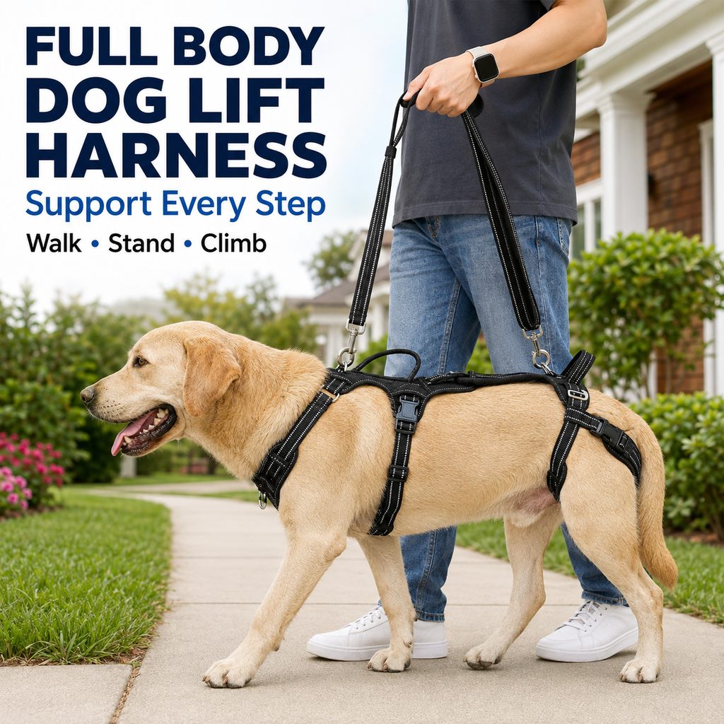 Full Body Dog Lift Harness for Stairs & Car | Mobility Support for Weak Hind Legs