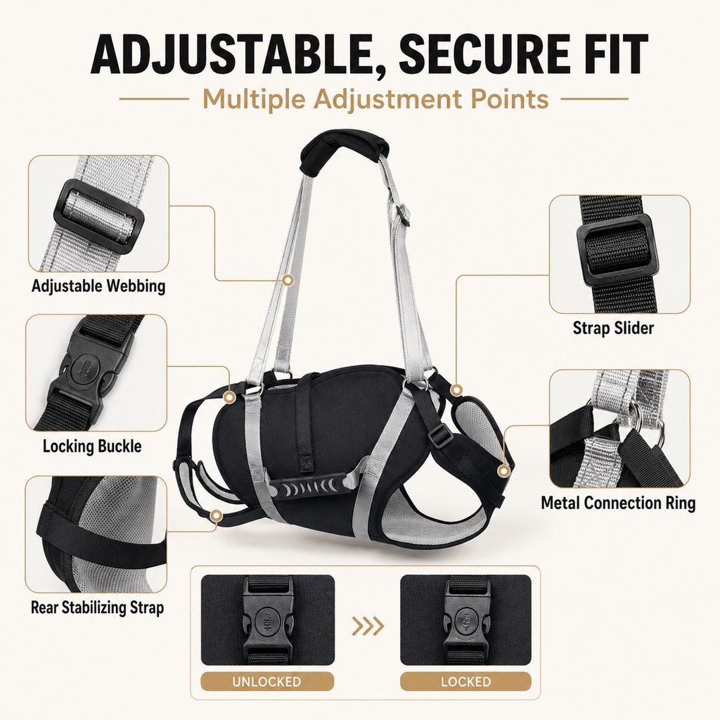 Full-Body Dog Lift Support Harness for Large Senior Dogs | Easier Stairs, Standing & Car Entry