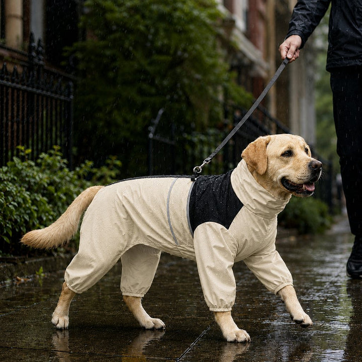 Full-Body Waterproof Dog Rain Suit for Muddy Walks | Keeps Belly & Legs Cleaner