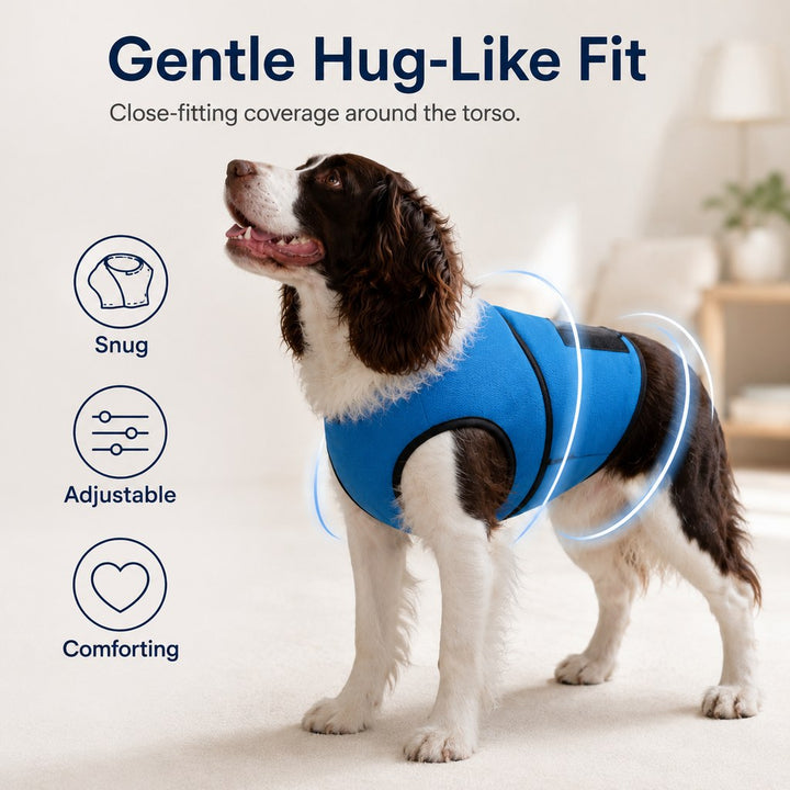 Dog Comfort Wrap Vest for Thunderstorms, Fireworks & Travel
