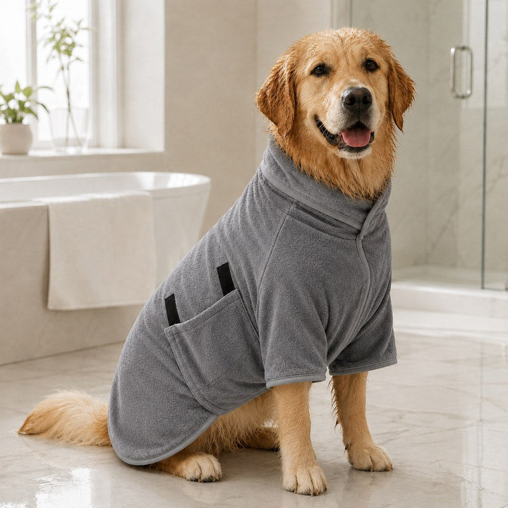 Quick-Dry Microfiber Dog Bathrobe