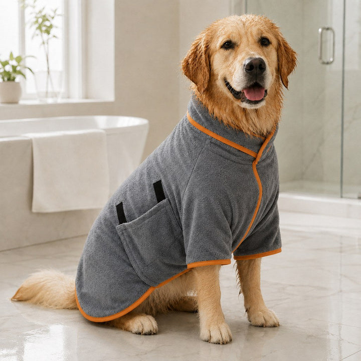 Quick-Dry Microfiber Dog Bathrobe