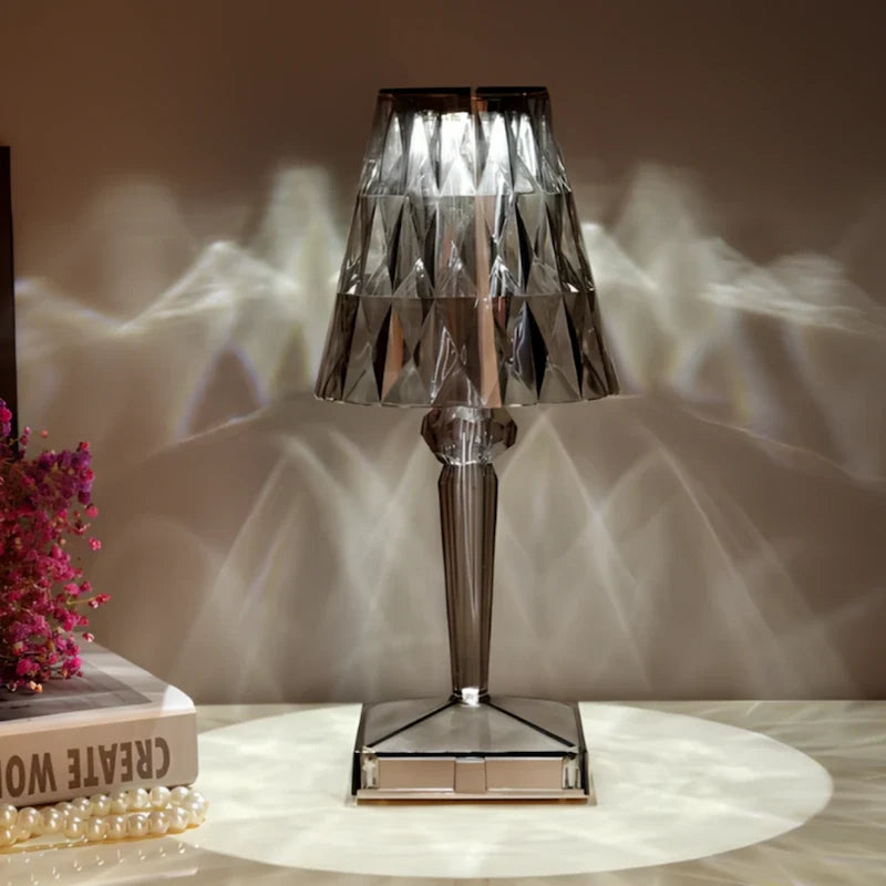 Sparkling Crystal Lamp | Touch-Sensitive Control, Rechargeable