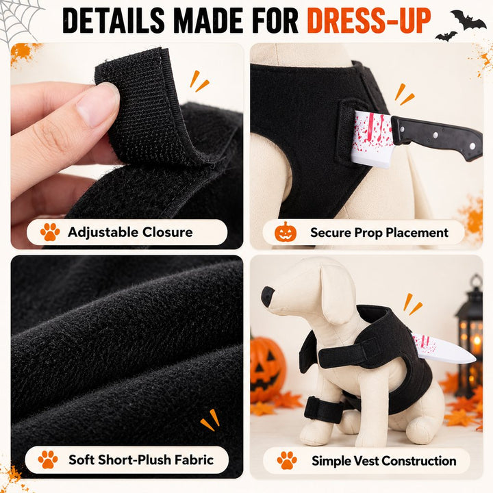 Halloween Horror Prop Dog Costume Harness