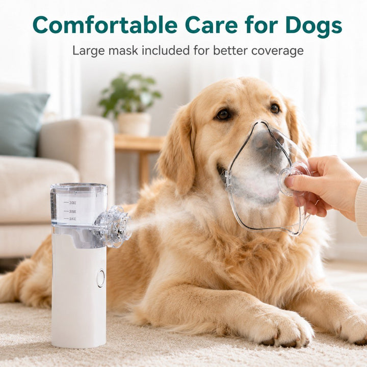 Portable Pet Nebulizer Care Kit for Cats & Dogs | Quiet Mist Device for Senior & Sensitive Pets