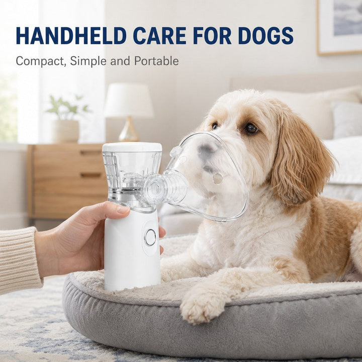 Portable Pet Mist Care Kit for Dogs & Cats | Rechargeable Handheld Device with Two Masks