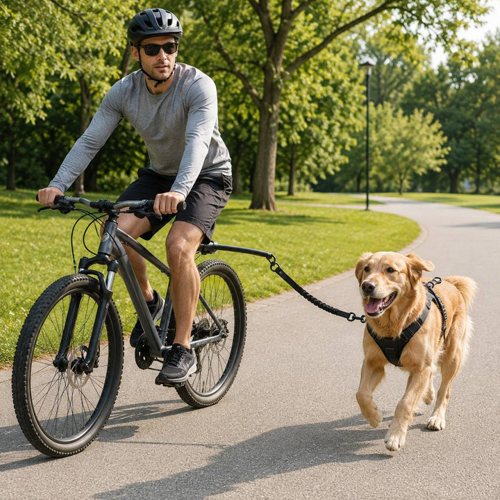 Hands-Free Dog Bike Leash with Shock-Absorbing Bungee