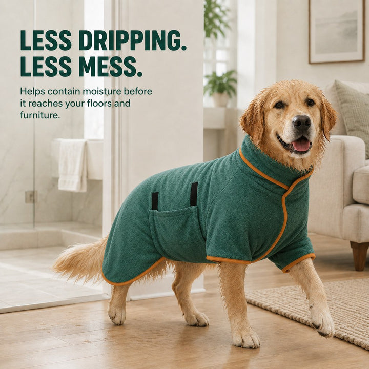 Quick-Dry Microfiber Dog Bathrobe