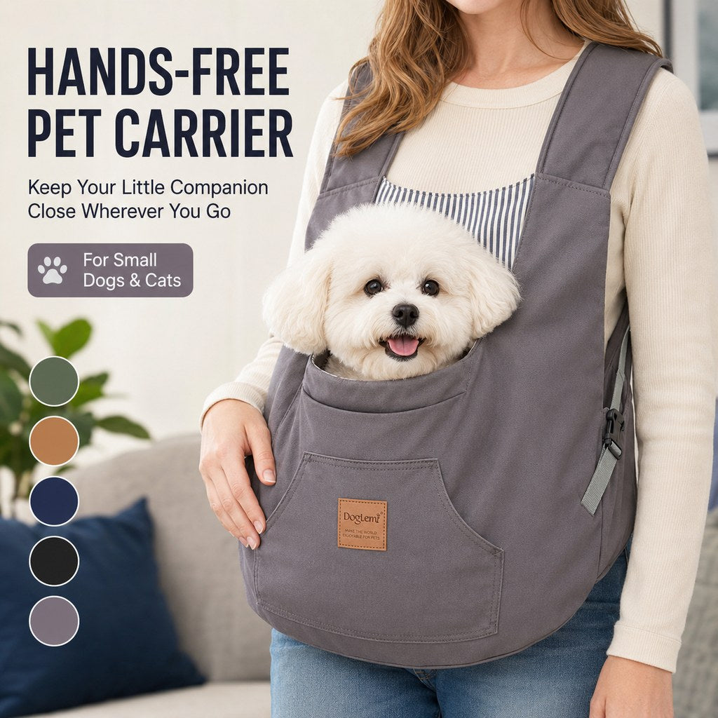Hands-Free Front Pet Carrier for Small Dogs & Cats