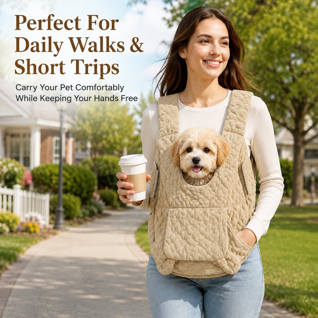 Hands-Free Front Pet Carrier Backpack for Small Dogs & Cats