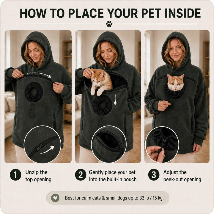 Hands-Free Pet Carrier Hoodie