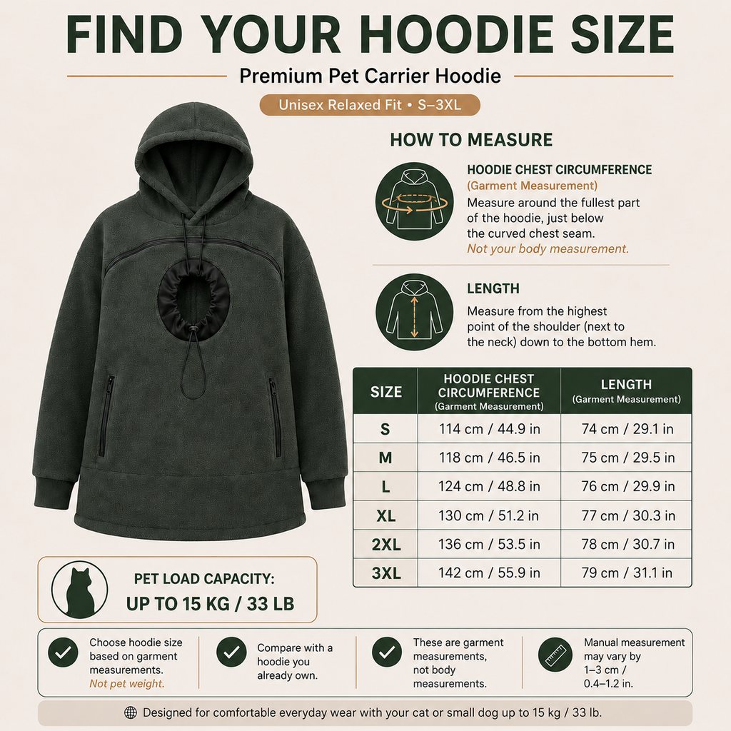 Hands-Free Pet Carrier Hoodie