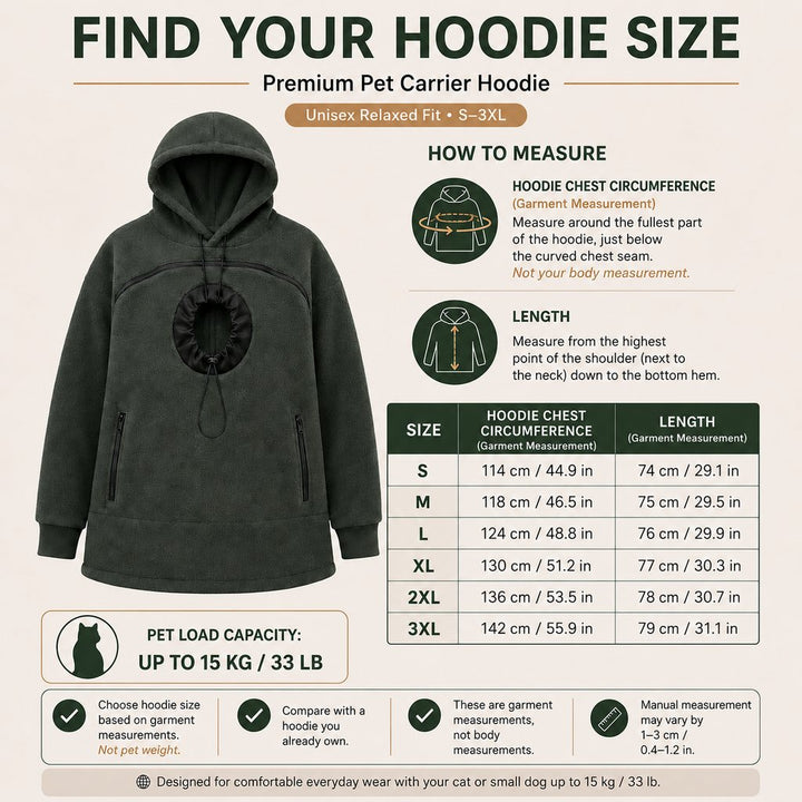 Hands-Free Pet Carrier Hoodie