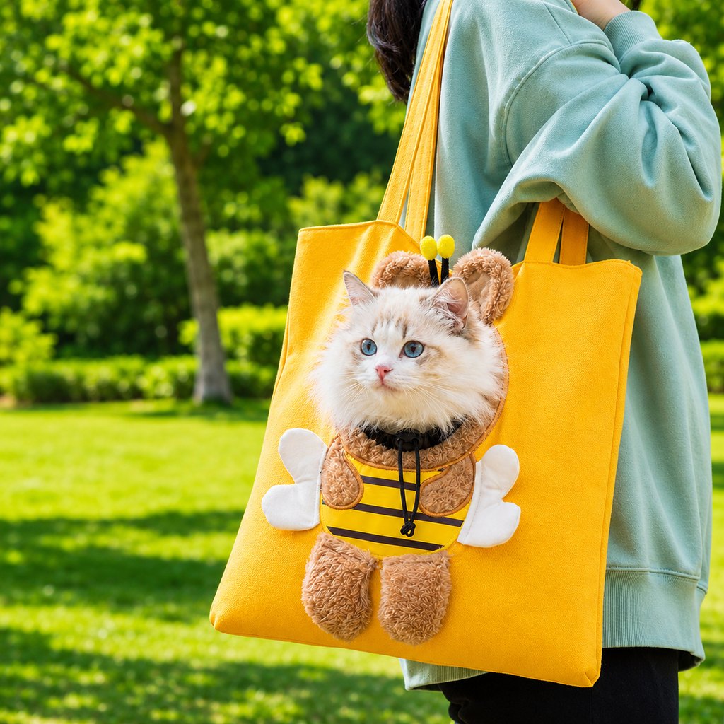 Head-Out Cat Carrier Tote for Walks & Vet Visits