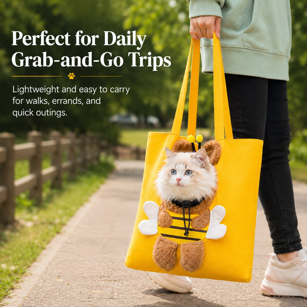 Head-Out Cat Carrier Tote for Walks & Vet Visits