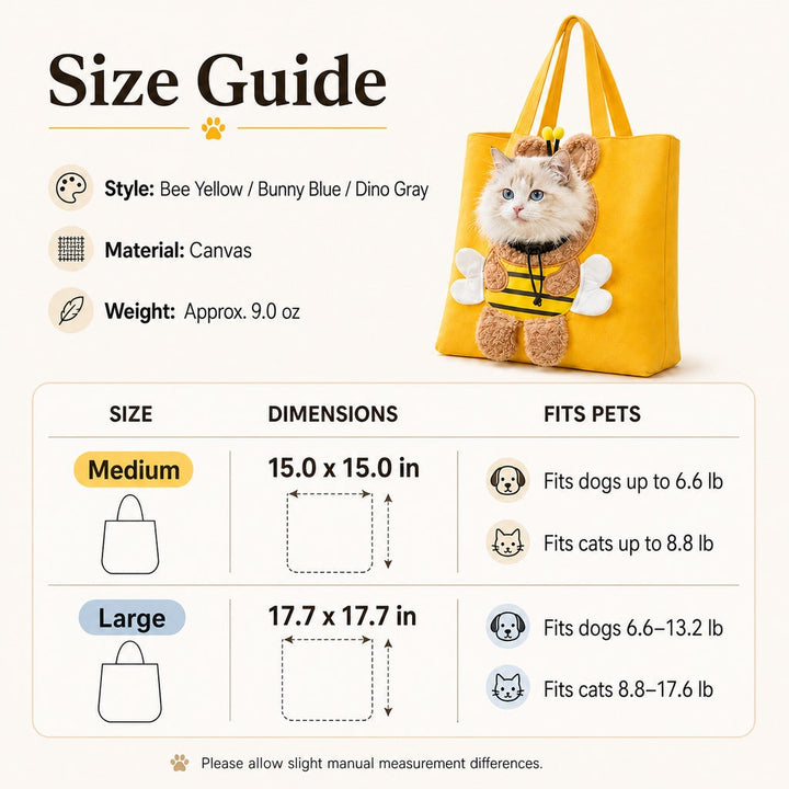 Head-Out Cat Carrier Tote for Walks & Vet Visits