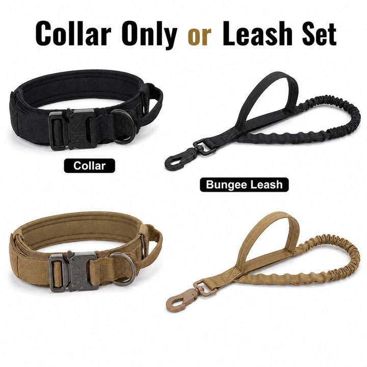 Heavy-Duty Tactical Dog Collar for Walks & Training