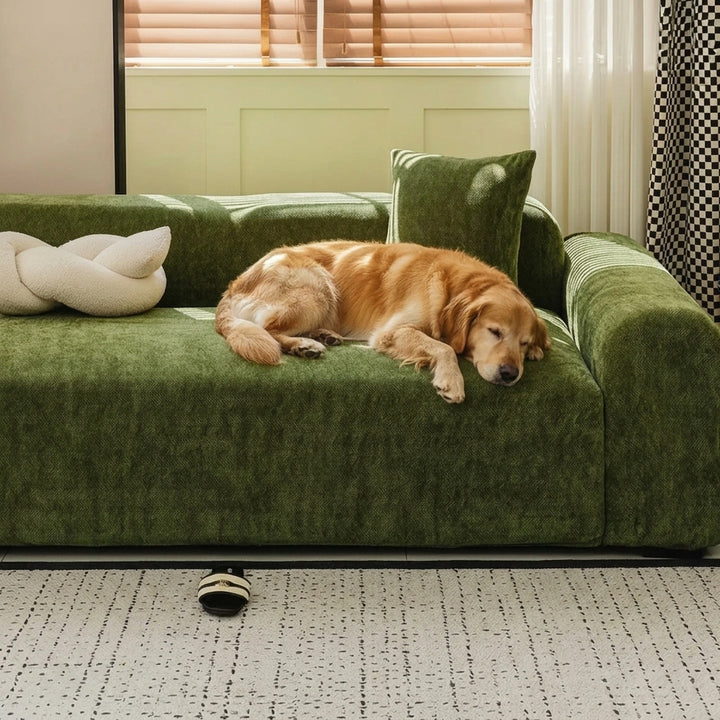 Herringbone Chenille Stretch Sofa Cover with Full Coverage Elastic Fit