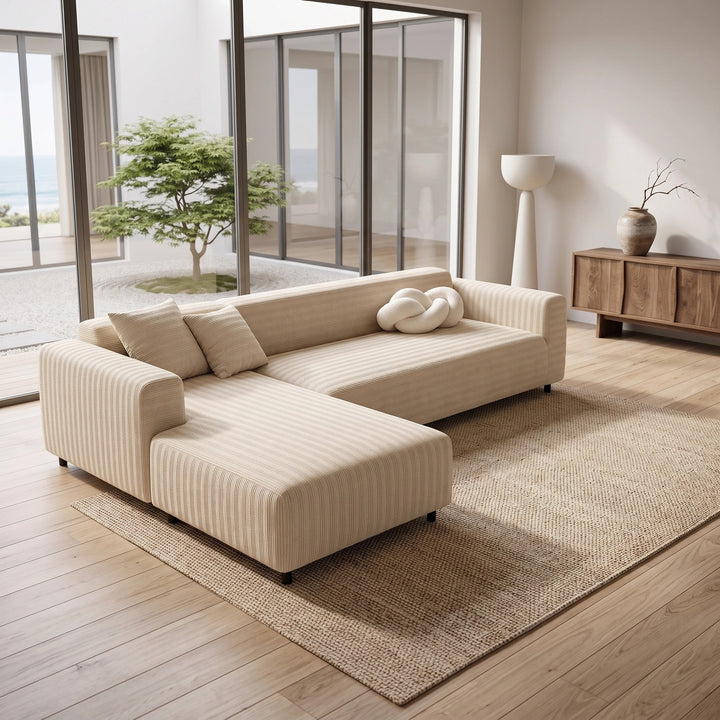 Herringbone Chenille Stretch Sofa Cover with Full Coverage Elastic Fit