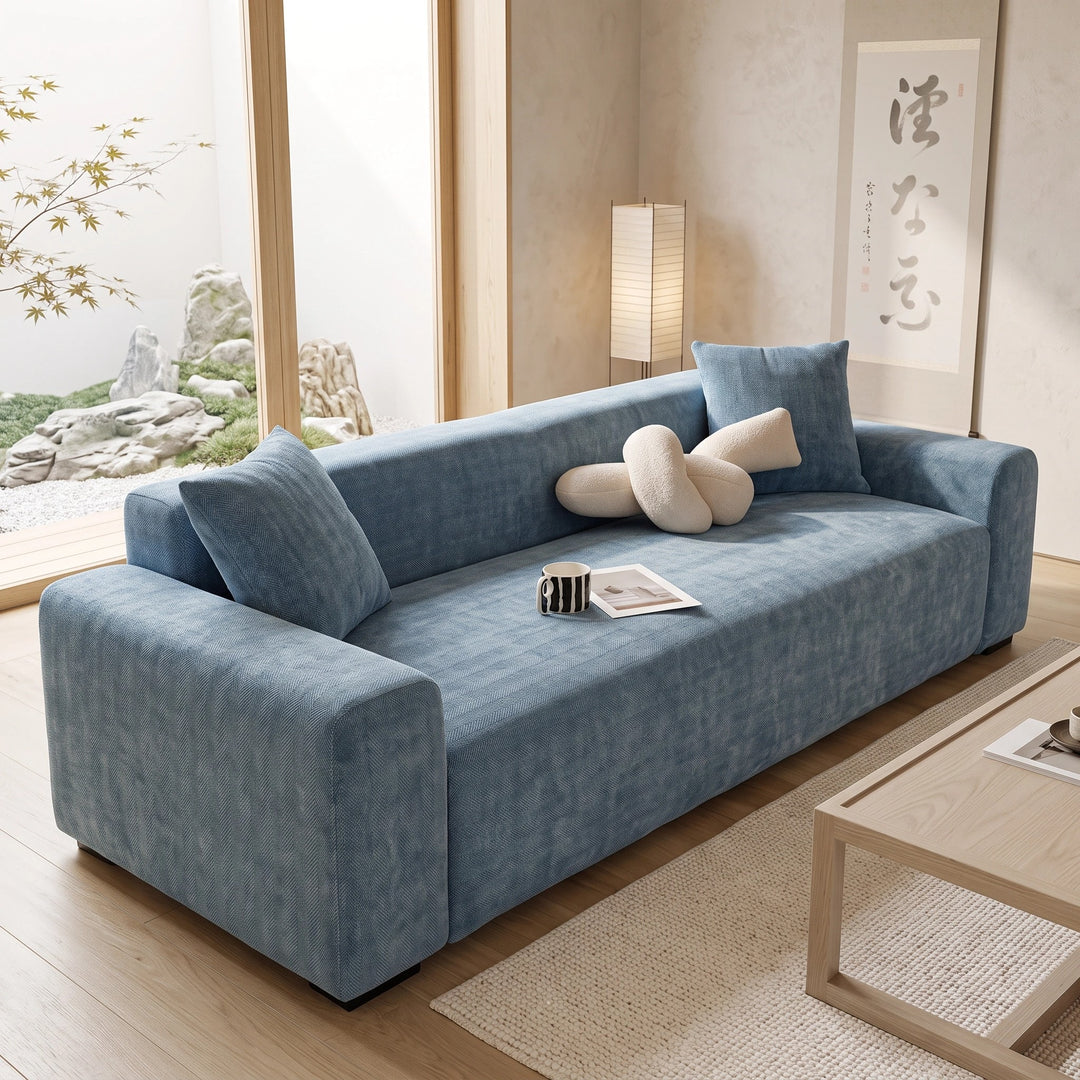 Herringbone Chenille Stretch Sofa Cover with Full Coverage Elastic Fit