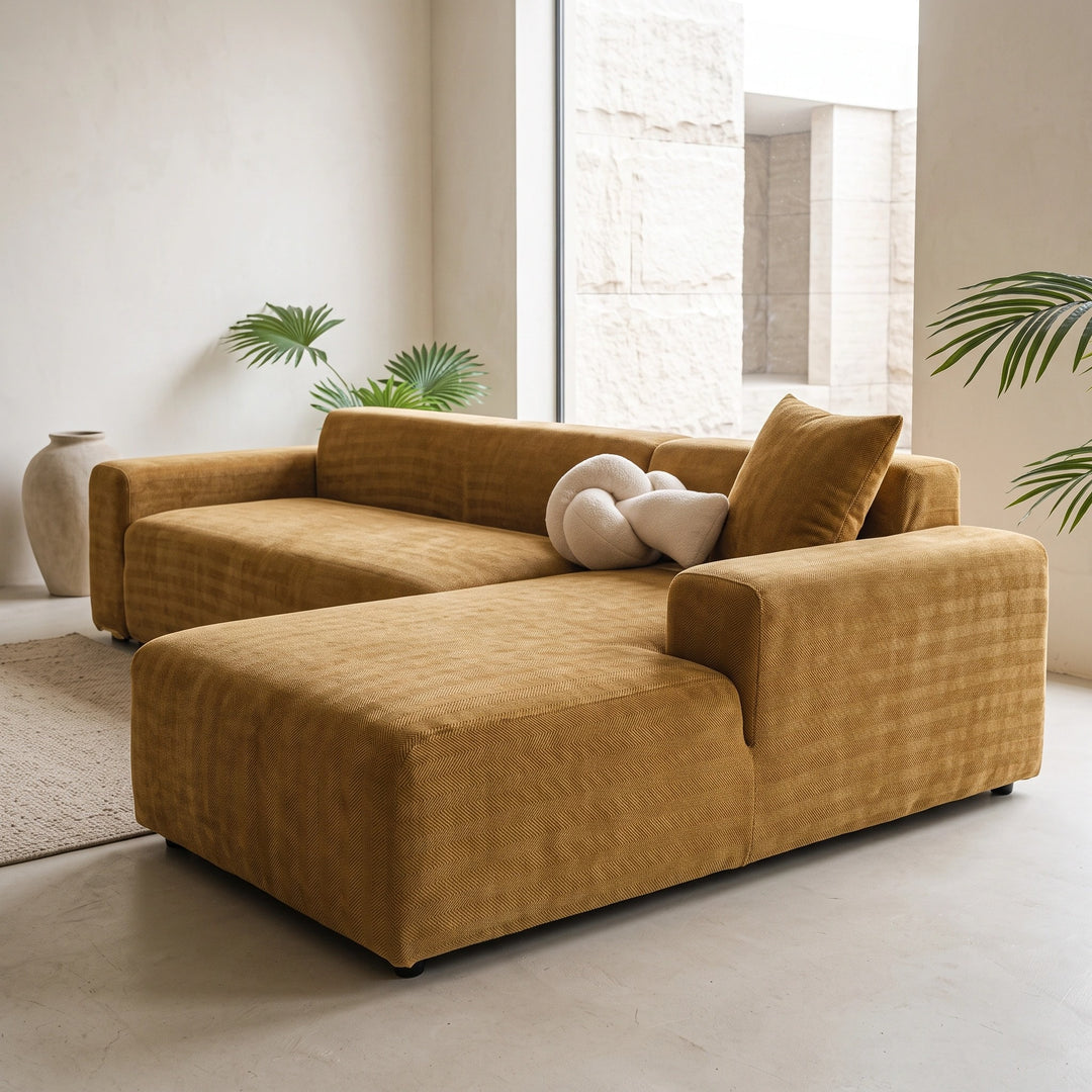 Herringbone Chenille Stretch Sofa Cover with Full Coverage Elastic Fit
