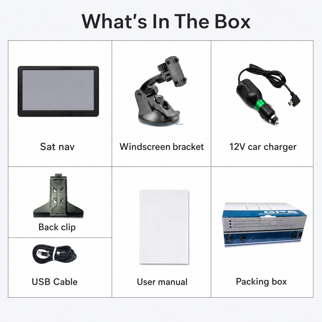 7" Car & Truck Sat Nav | UK & Europe Maps, HGV Routing