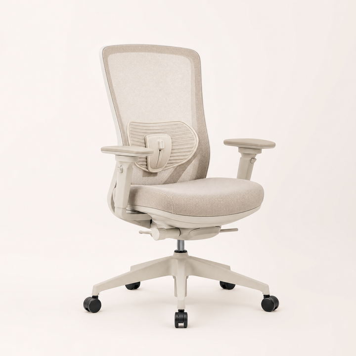 Kelvin | Mesh Office Chair with Adjustable Lumbar Support — Bone