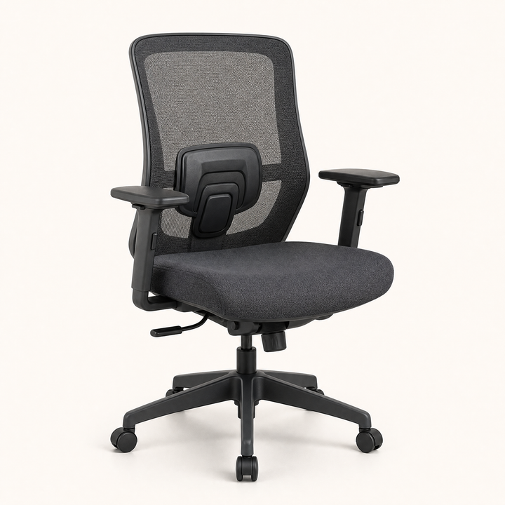 Kelvin | Mesh Office Chair with Adjustable Lumbar Support — Graphite