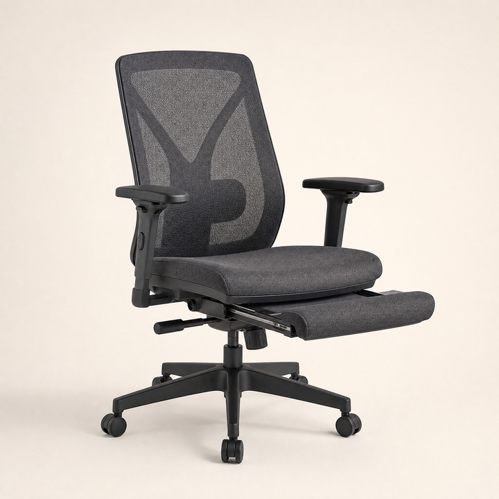 Lowell | Mesh Office Chair with Sliding Seat — Graphite
