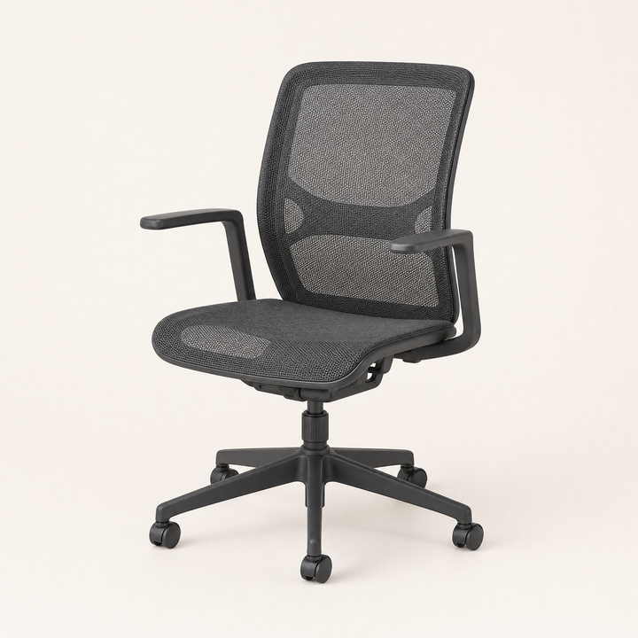 Ellery | Compact Mesh Chair for Small Desks — Graphite