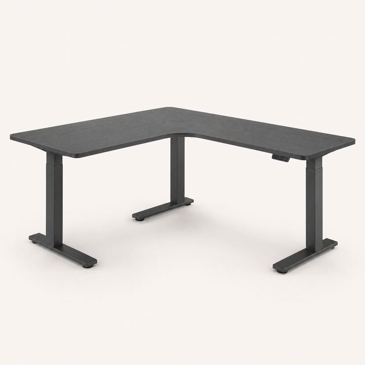 Level Corner | L-Shaped Sit Stand Desk — Graphite
