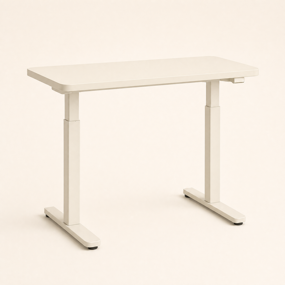 Level Compact | Sit Stand Desk 100 × 60 cm — Bone