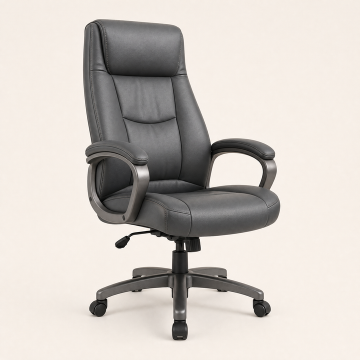 Aldwick | Executive Chair in Leather Look — Graphite