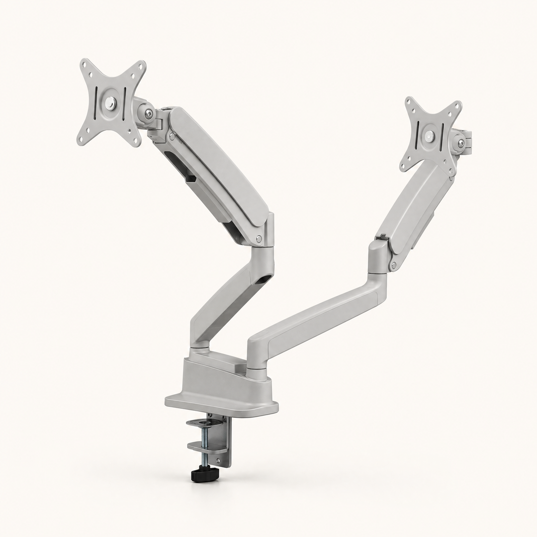 Ledbury Duo | Monitor Arm, Dual Screen — Ash