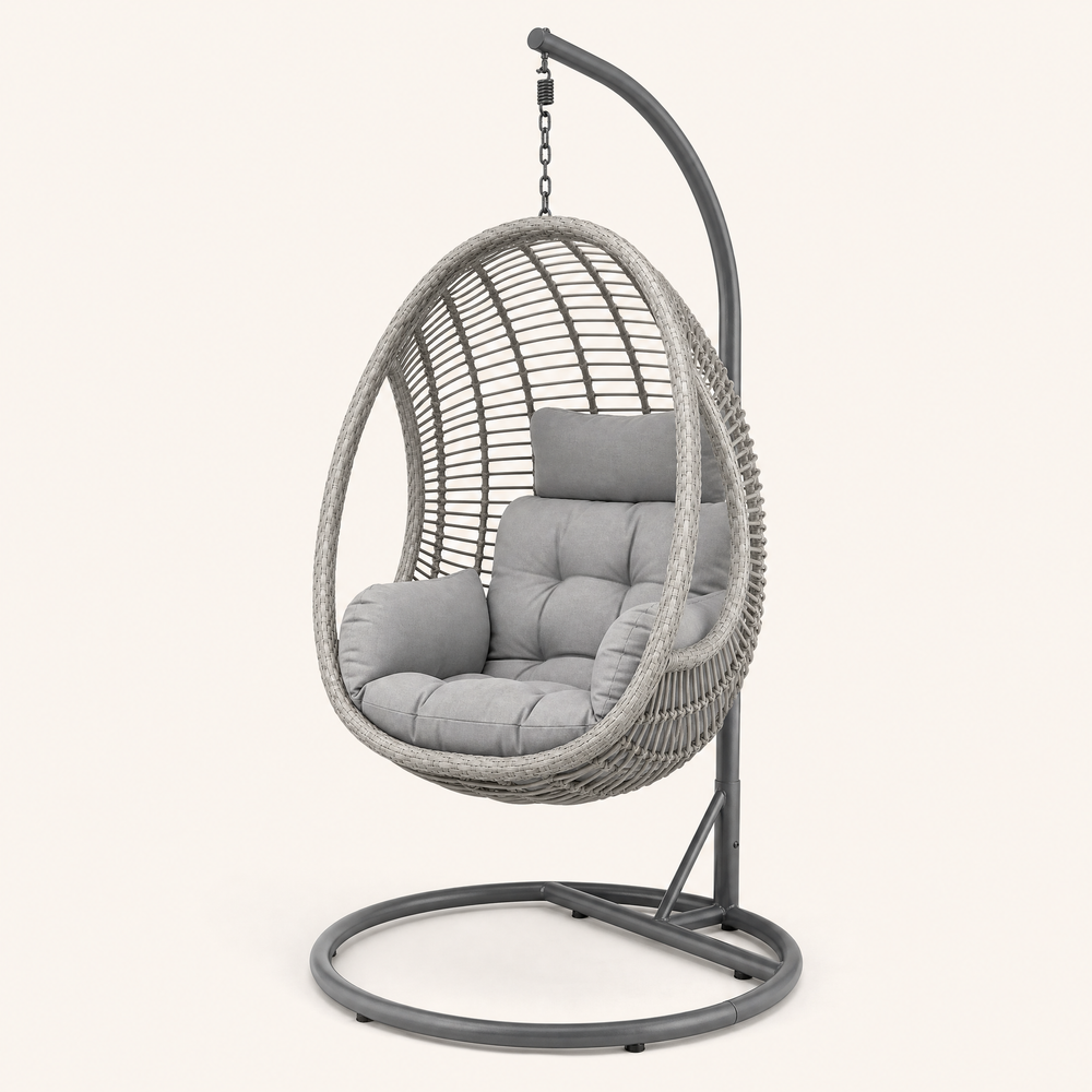 Cadogan | Hanging Egg Chair with Stand — Ash