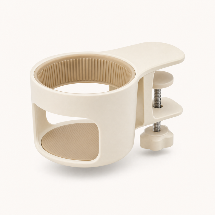 Nook | Clamp-On Desk Cup Holder — Bone