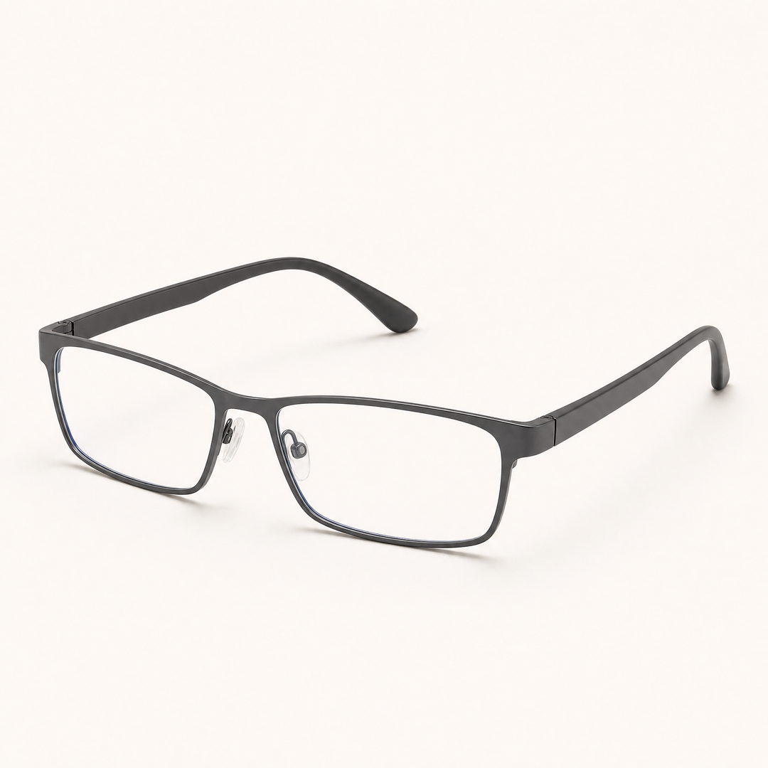 Kendal Slim | Blue Light Glasses, Rectangular — Graphite