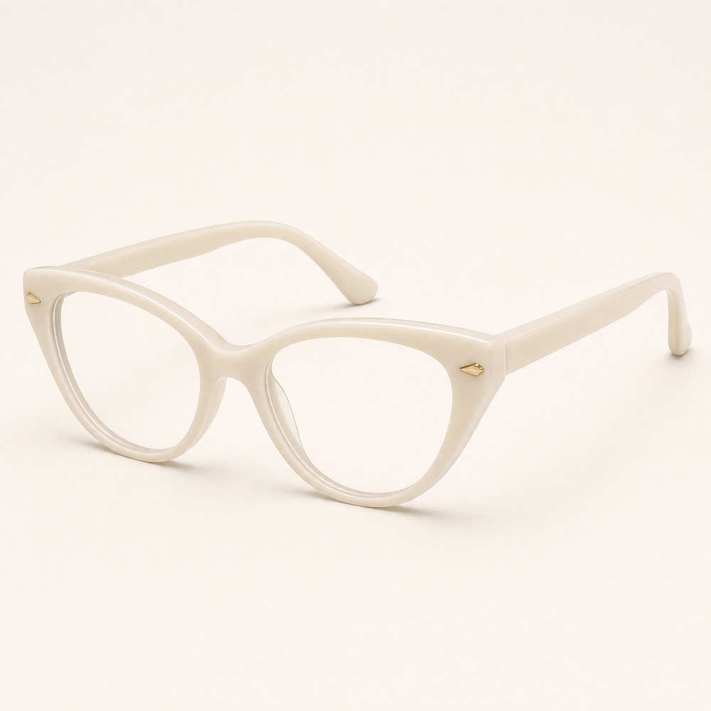 Kendal Cat | Blue Light Glasses, Cat Eye — Bone