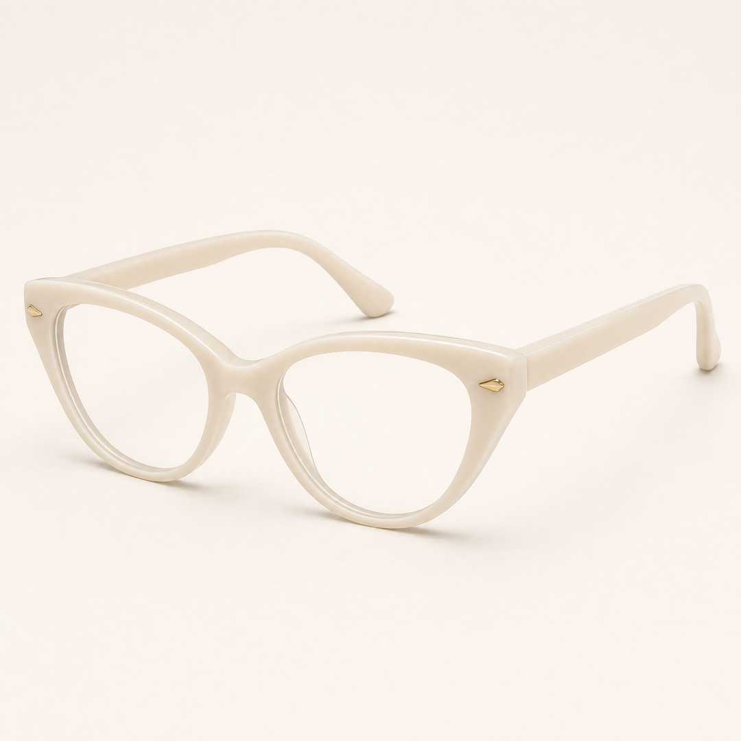Kendal Cat | Blue Light Glasses, Cat Eye — Bone