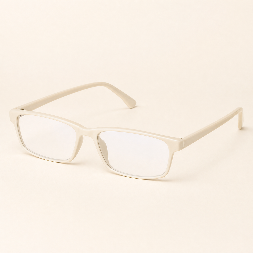 Kendal Slim | Blue Light Glasses, Rectangular — Bone