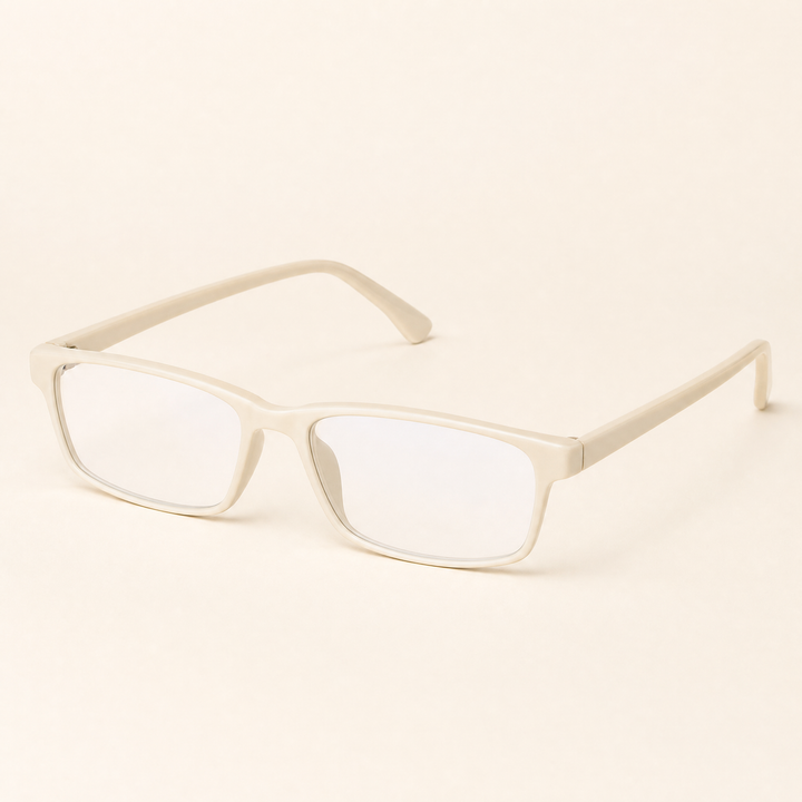Kendal Slim | Blue Light Glasses, Rectangular — Bone