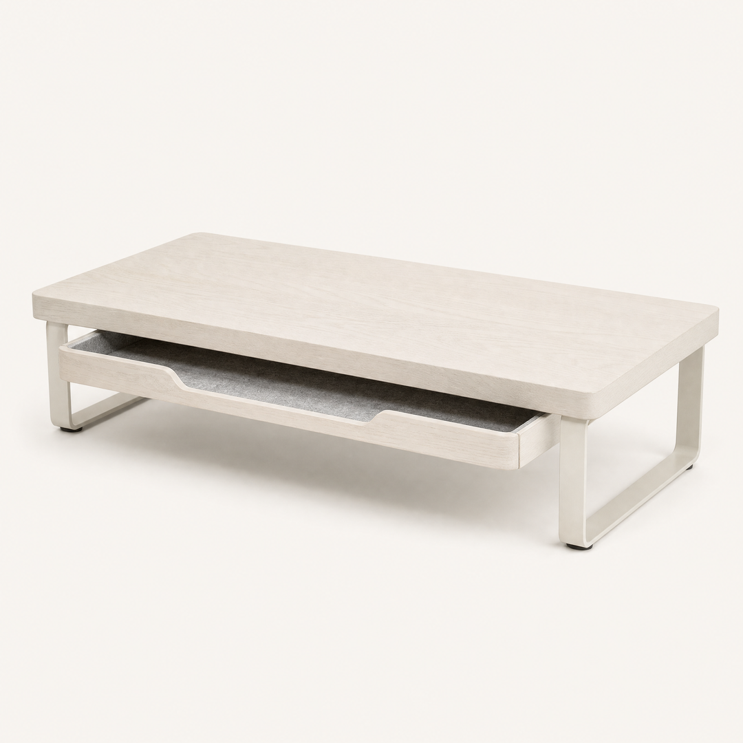 Sefton | Desk Shelf Monitor Stand — Bone