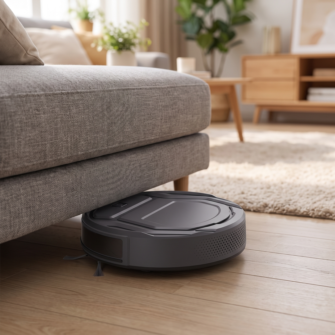 Compact Robot Vacuum sliding under a sofa