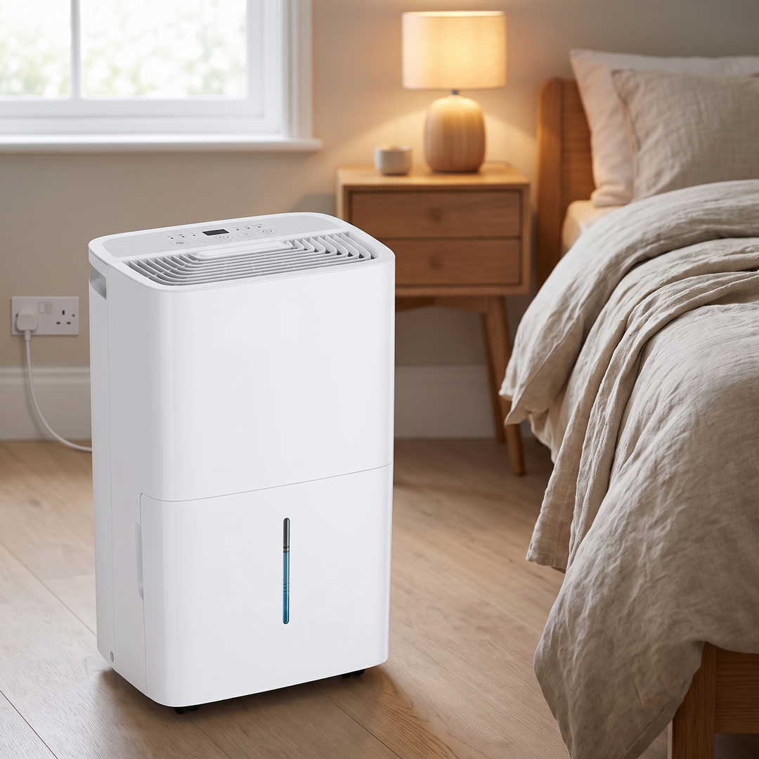 Energy-Efficient 20L Dehumidifier in a bedroom