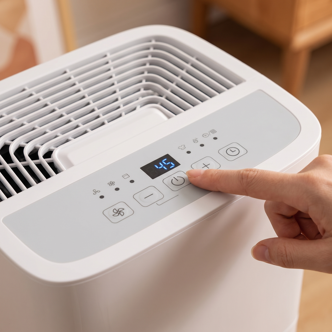 20L Dehumidifier with Drain Hose control panel