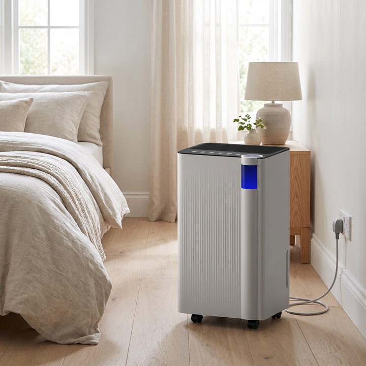 12L Dehumidifier with Air Filter in a bedroom